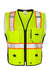 Kishigo 1513-1514 Unisex Premium Black Series Heavy Duty Vest Lime Green Flat Front