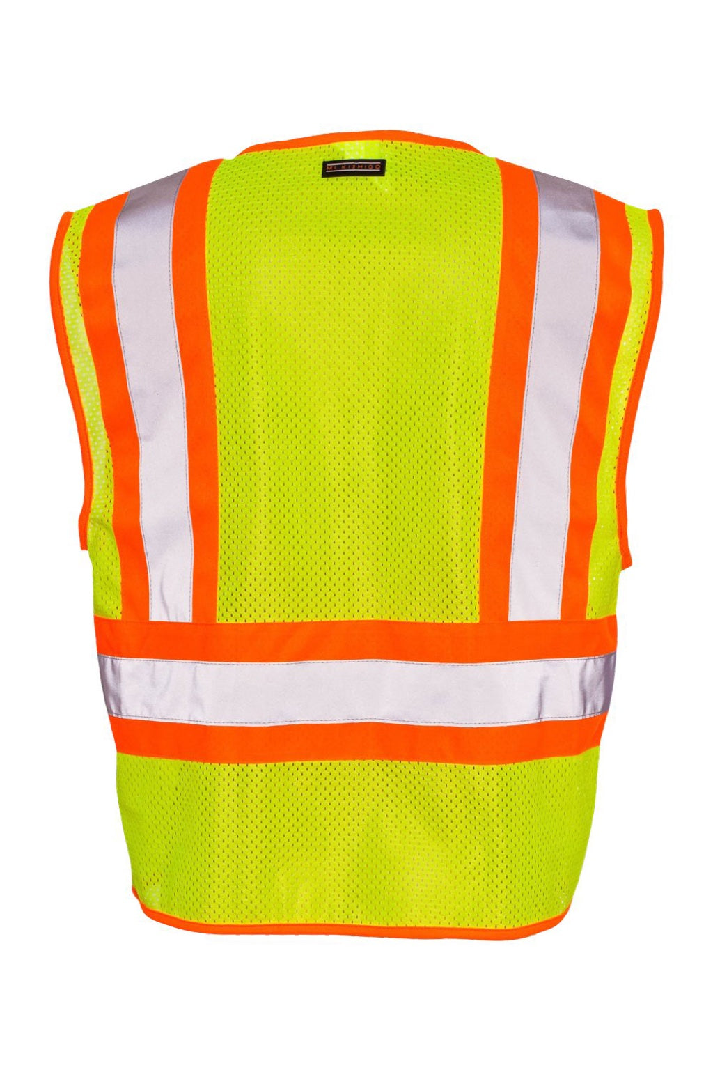 Kishigo 1055-1056 Unisex Ultra Cool Contrasting Mesh Vest Lime Green Flat Back