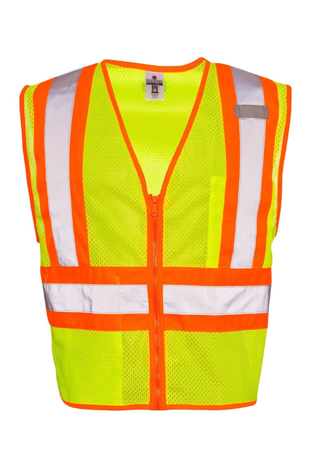 Kishigo 1055-1056 Unisex Ultra Cool Contrasting Mesh Vest Lime Green Flat Front