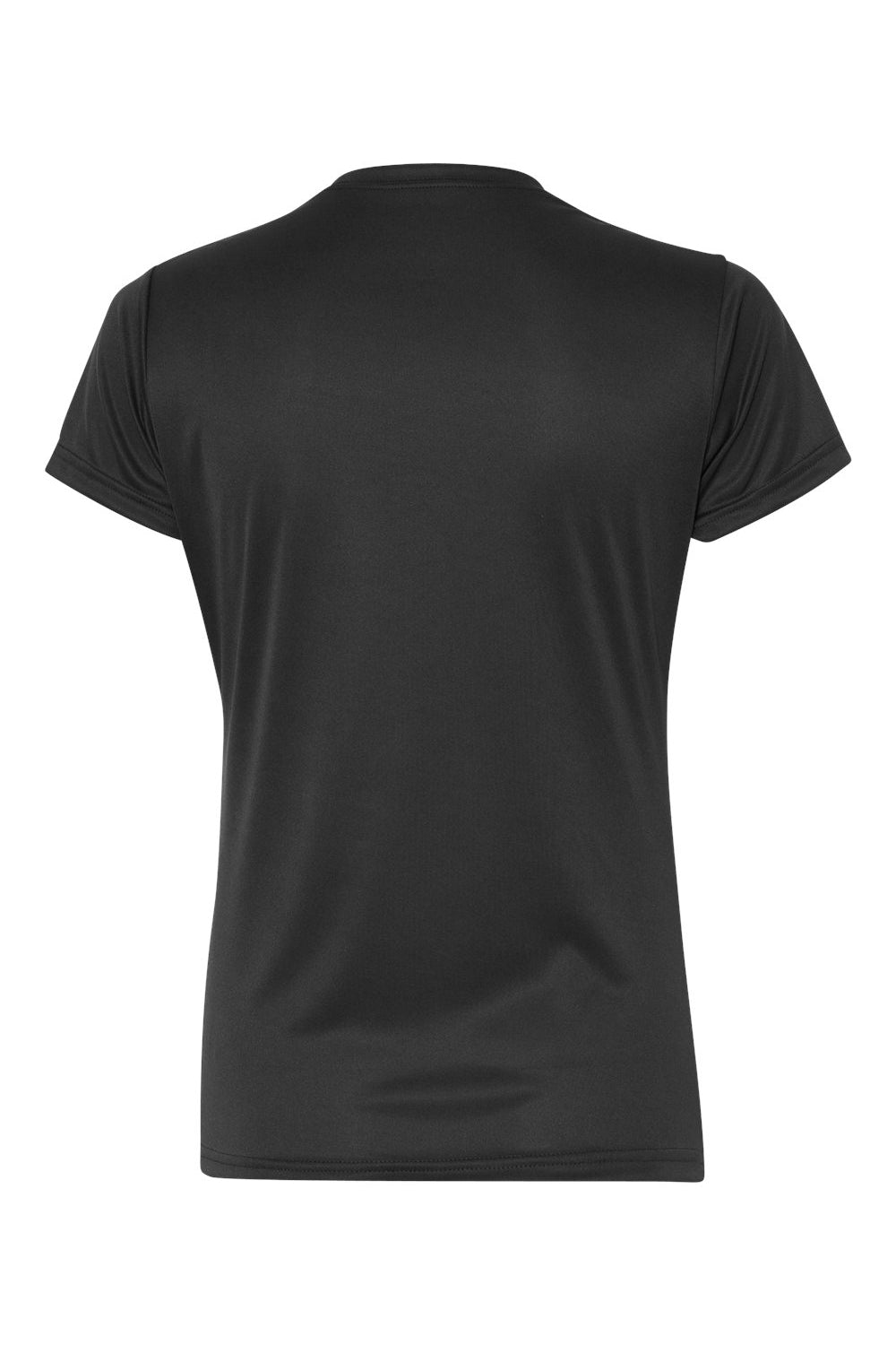 C2 Sport 5600 Womens Performance Moisture Wicking Short Sleeve Crewneck T-Shirt Black Flat Back
