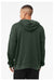 Bella + Canvas 3759 Mens Sponge Fleece Full Zip Hooded Sweatshirt Hoodie Heather Forest Green Model Back