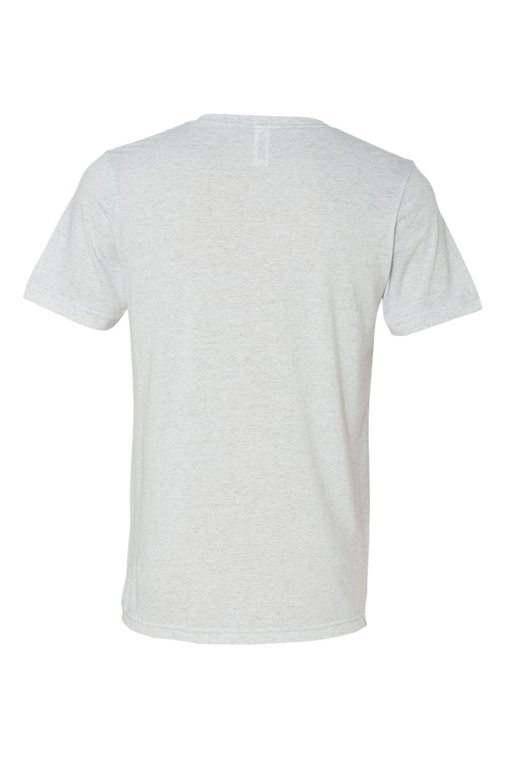 Bella + Canvas BC3415/3415C/3415 Mens Short Sleeve V-Neck T-Shirt White Fleck Flat Back