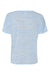 Bella + Canvas 8815 Womens Slouchy Short Sleeve V-Neck T-Shirt Blue Marble Flat Back