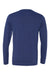 Bella + Canvas 3425 Mens Jersey Long Sleeve V-Neck T-Shirt Navy Blue Flat Back
