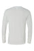Bella + Canvas 3425 Mens Jersey Long Sleeve V-Neck T-Shirt White Fleck Flat Back