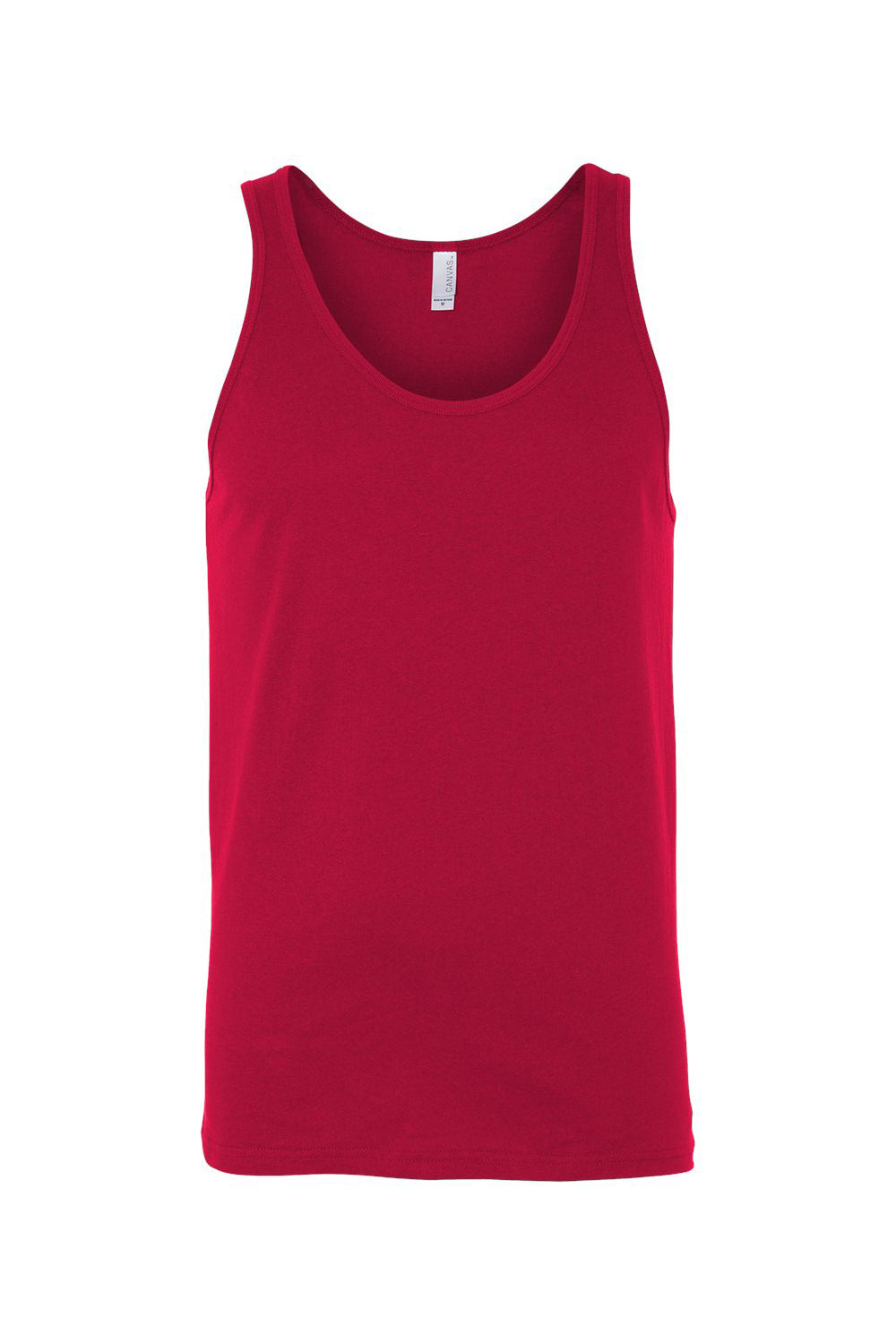 Bella + Canvas BC3480/3480 Mens Jersey Tank Top Red Flat Front