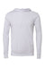 Bella + Canvas BC3719/3719 Mens Sponge Fleece Hooded Sweatshirt Hoodie White Flat Front