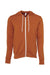 Bella + Canvas BC3739/3739 Mens Fleece Full Zip Hooded Sweatshirt Hoodie Autumn Orange Flat Front