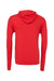 Bella + Canvas BC3739/3739 Mens Fleece Full Zip Hooded Sweatshirt Hoodie Red Flat Back