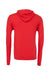 Bella + Canvas BC3739/3739 Mens Fleece Full Zip Hooded Sweatshirt Hoodie w/ Pockets Red Flat Back