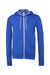 Bella + Canvas BC3739/3739 Mens Fleece Full Zip Hooded Sweatshirt Hoodie True Royal Blue Flat Front
