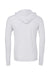 Bella + Canvas BC3739/3739 Mens Fleece Full Zip Hooded Sweatshirt Hoodie White Flat Back