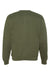 Independent Trading Company SS3000 Mens Crewneck Sweatshirt Heather Army Green Flat Back