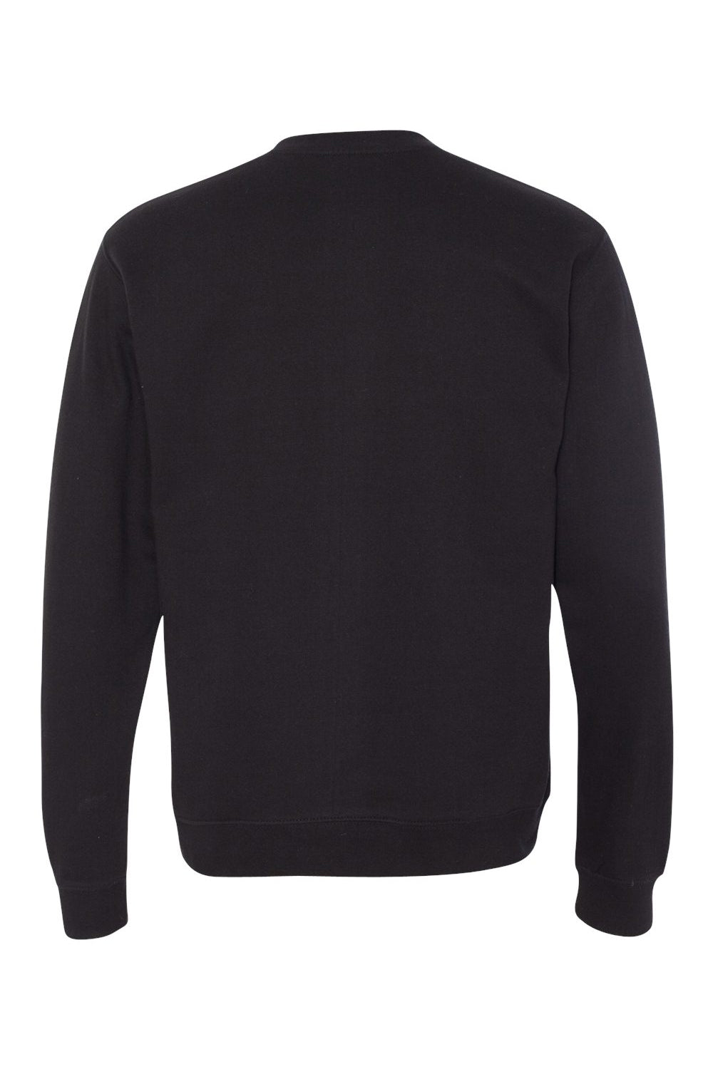 Independent Trading Company SS3000 Mens Crewneck Sweatshirt Black Flat Back