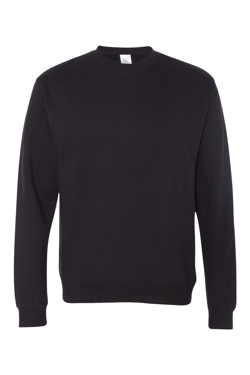 Independent Trading Company SS3000 Mens Crewneck Sweatshirt Black Flat Front
