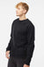 Independent Trading Company SS3000 Mens Crewneck Sweatshirt Black Model Side