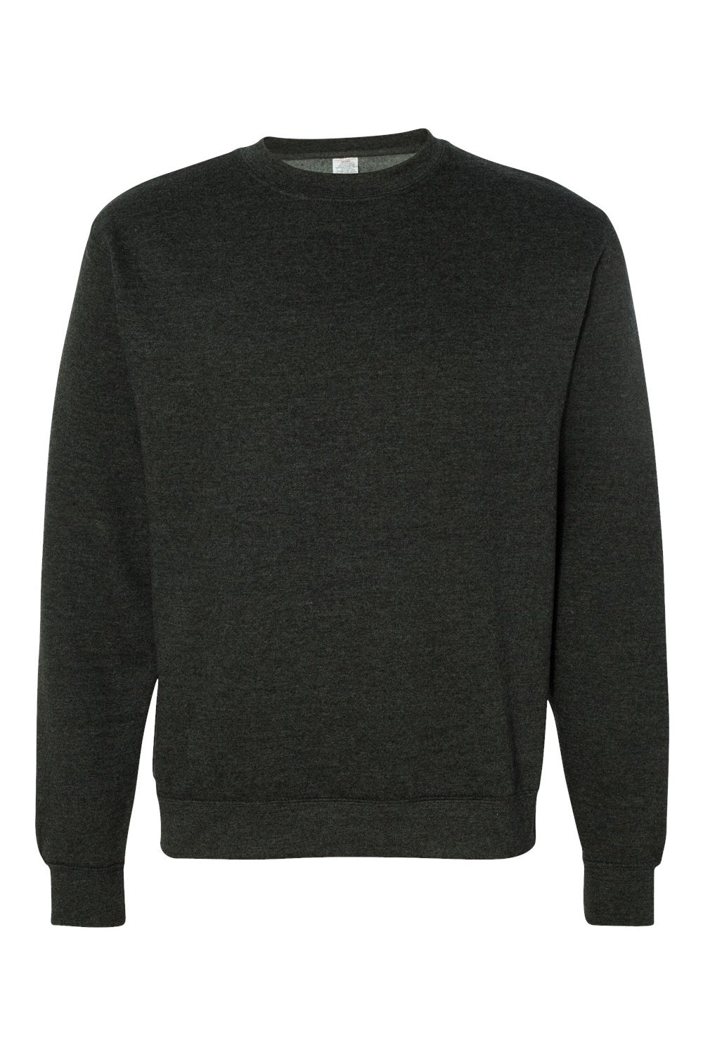 Independent Trading Company SS3000 Mens Crewneck Sweatshirt Heather Charcoal Grey Flat Front