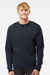 Independent Trading Company SS3000 Mens Crewneck Sweatshirt Classic Navy Blue Model Front