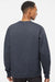Independent Trading Company SS3000 Mens Crewneck Sweatshirt Heather Classic Navy Blue Model Back