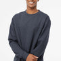 Independent Trading Company Mens Crewneck Sweatshirt - Heather Classic Navy Blue