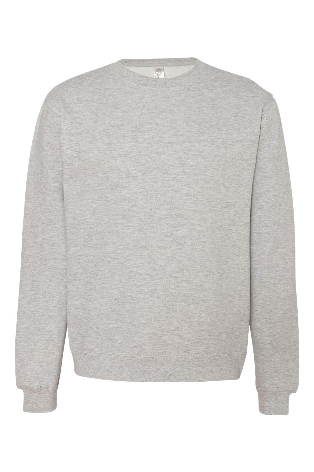 Independent Trading Company SS3000 Mens Crewneck Sweatshirt Heather Grey Flat Front