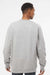 Independent Trading Company SS3000 Mens Crewneck Sweatshirt Heather Grey Model Back