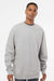 Independent Trading Company SS3000 Mens Crewneck Sweatshirt Heather Grey Model Front