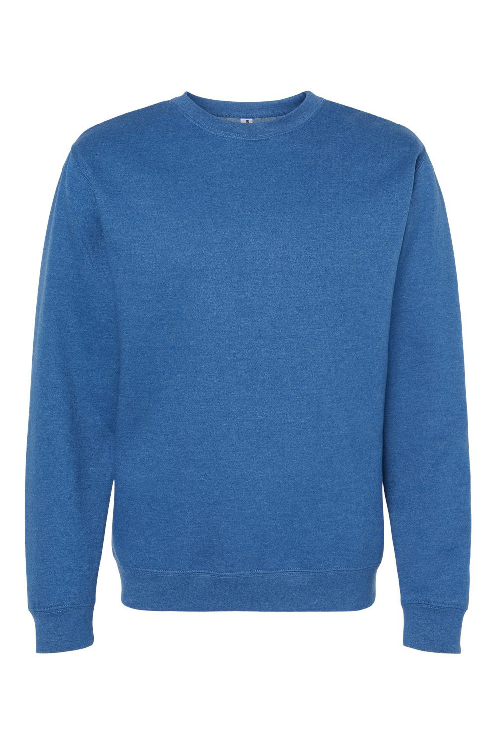 Independent Trading Company SS3000 Mens Crewneck Sweatshirt Heather Royal Blue Flat Front