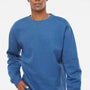Independent Trading Company Mens Crewneck Sweatshirt - Heather Royal Blue