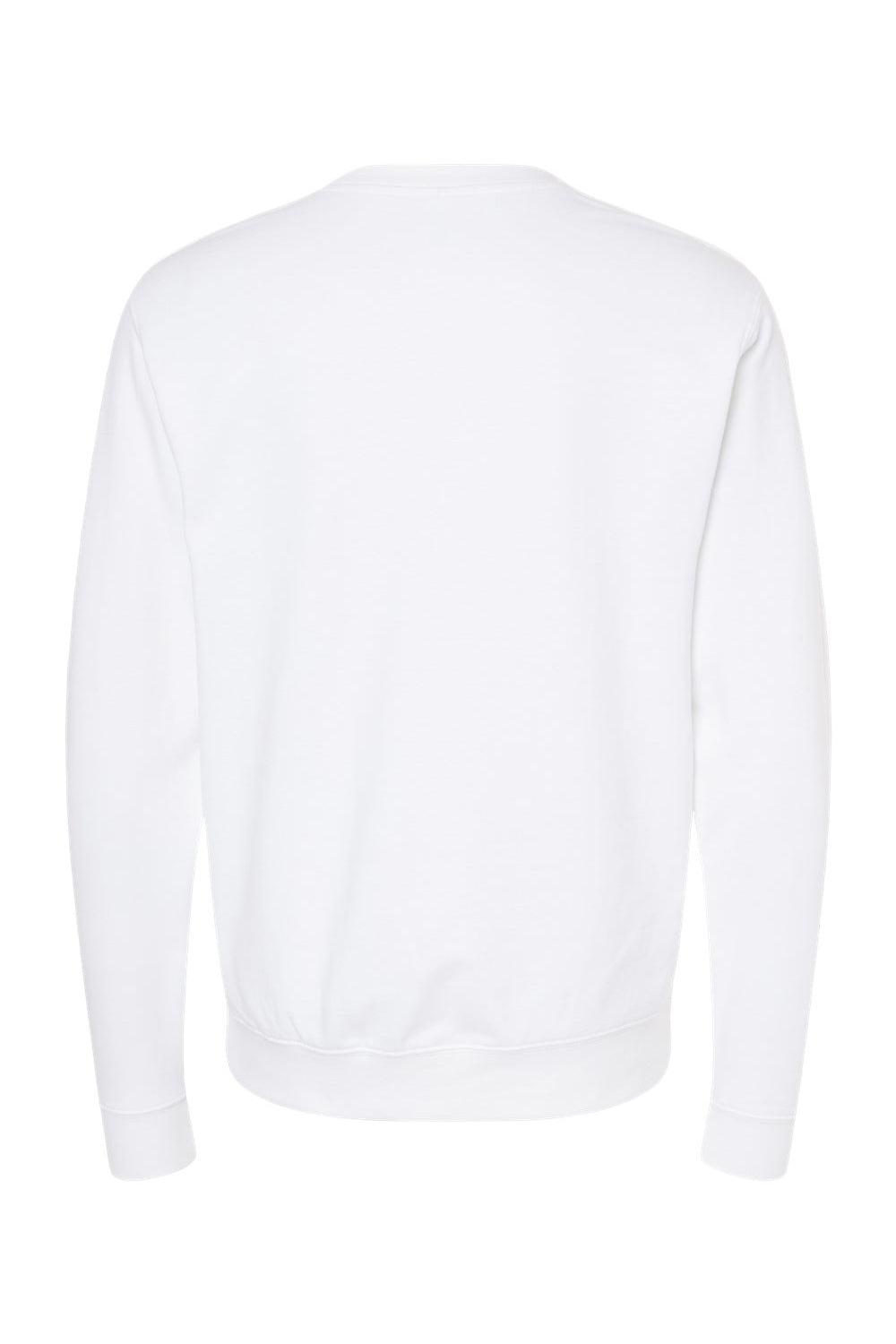 Independent Trading Co. SS3000 Mens Crewneck Sweatshirt White Flat Back