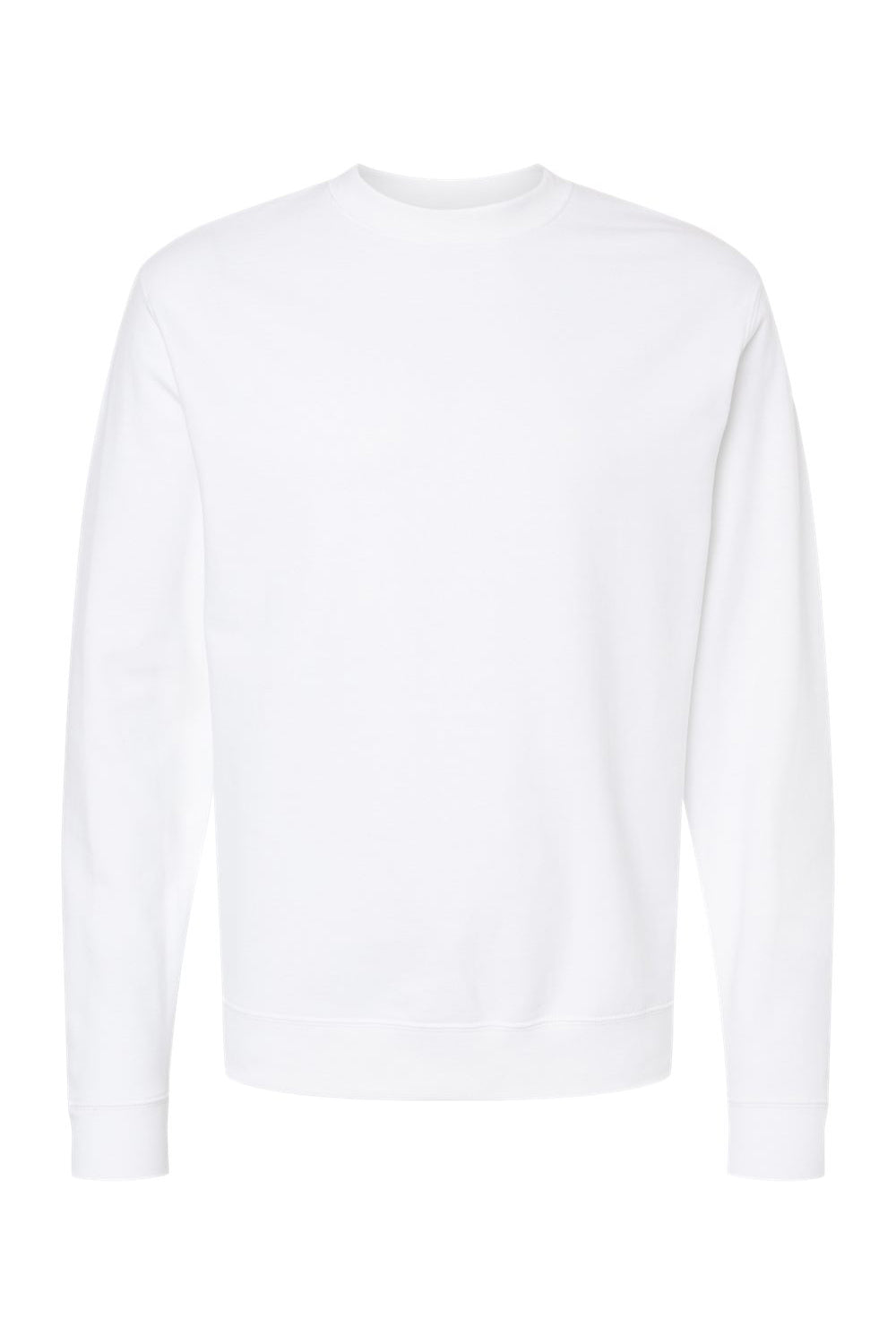 Independent Trading Co. SS3000 Mens Crewneck Sweatshirt White Flat Front