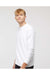 Independent Trading Co. SS3000 Mens Crewneck Sweatshirt White Model Side
