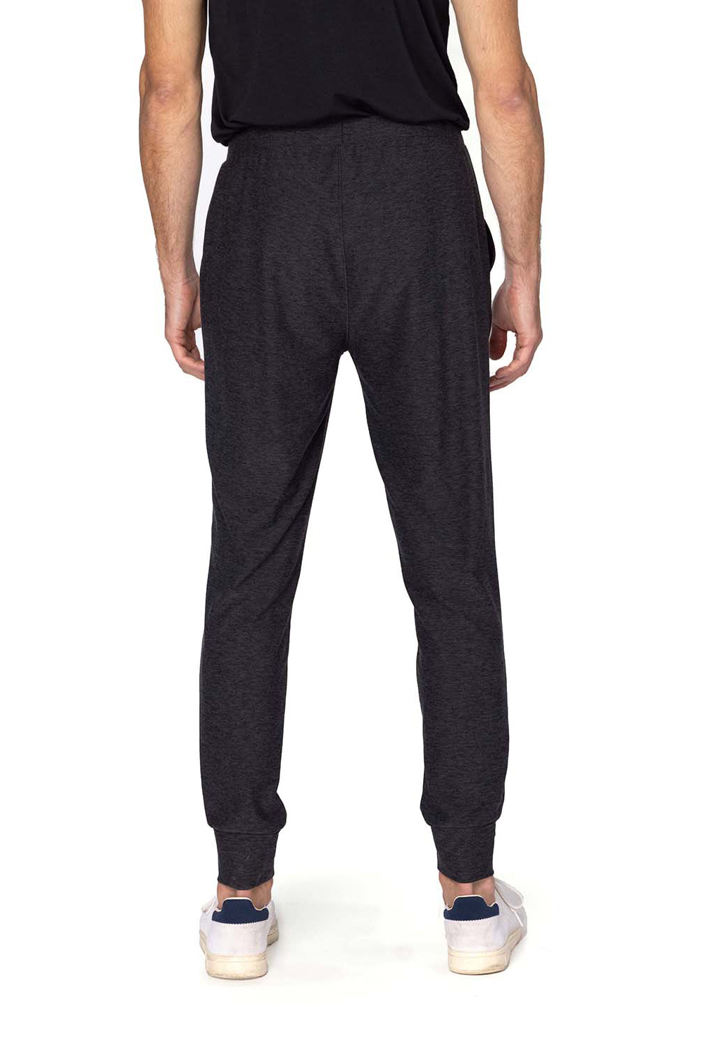 Threadfast Apparel 380P Mens Impact jogger Pants w/ Pockets Heather Black Model Back