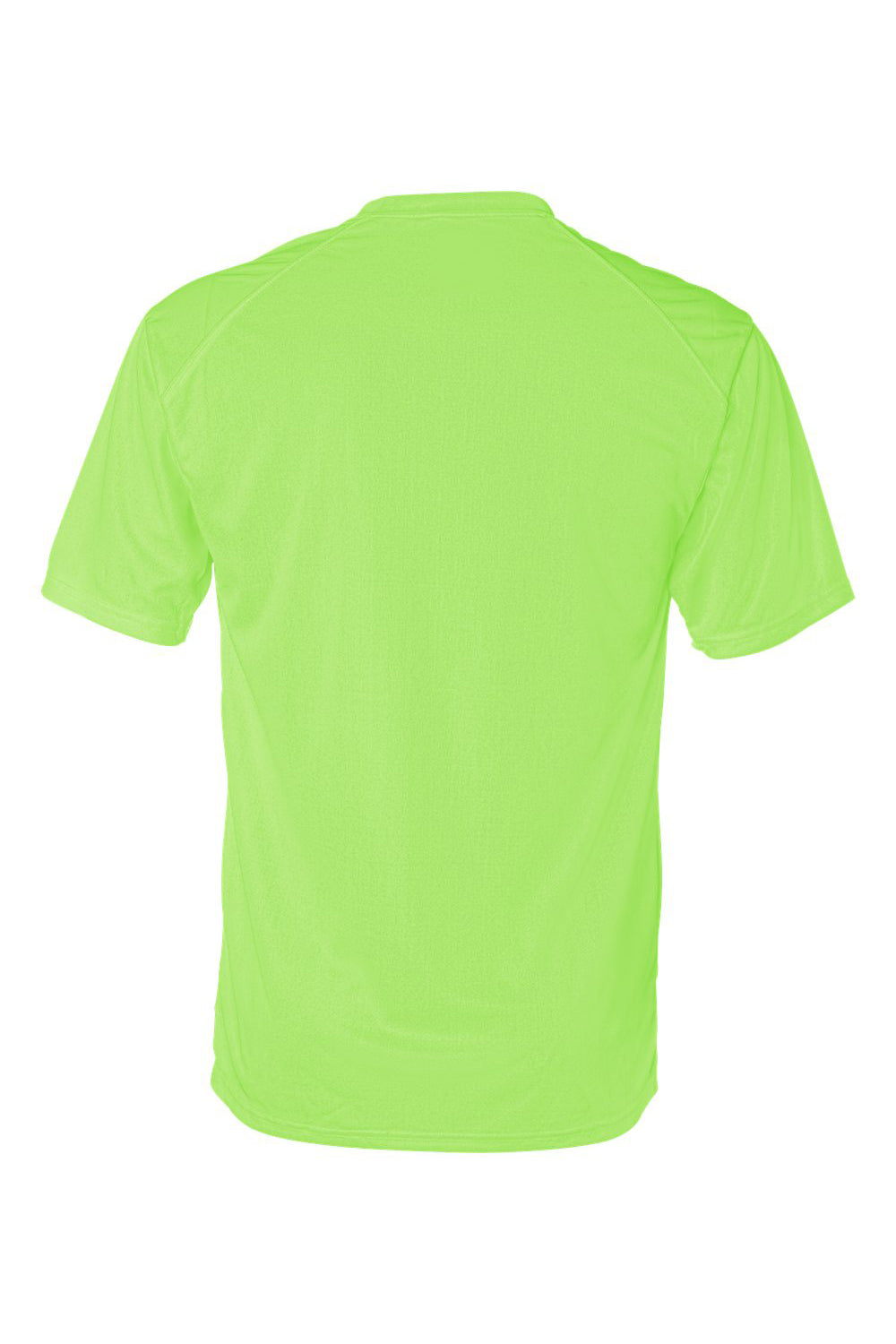 Badger 4120 Mens B-Core Moisture Wicking Short Sleeve Crewneck T-Shirt Lime Green Flat Back