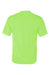 Badger 4120 Mens B-Core Moisture Wicking Short Sleeve Crewneck T-Shirt Lime Green Flat Back