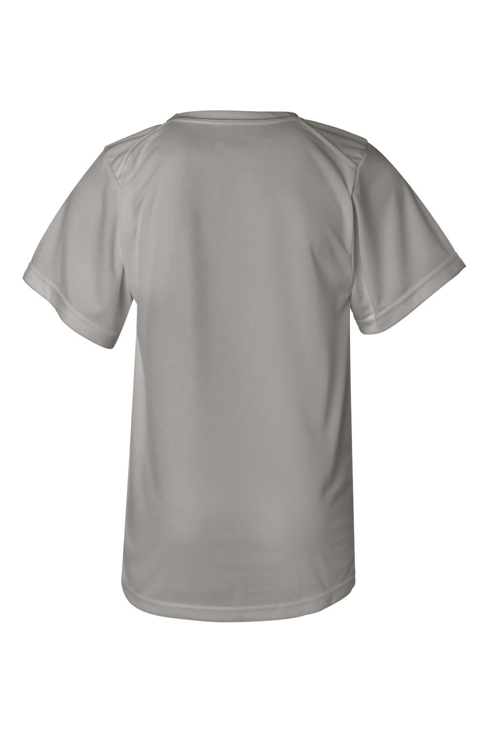 Badger 2120 Youth B-Core Moisture Wicking Short Sleeve Crewneck T-Shirt Silver Grey Flat Back