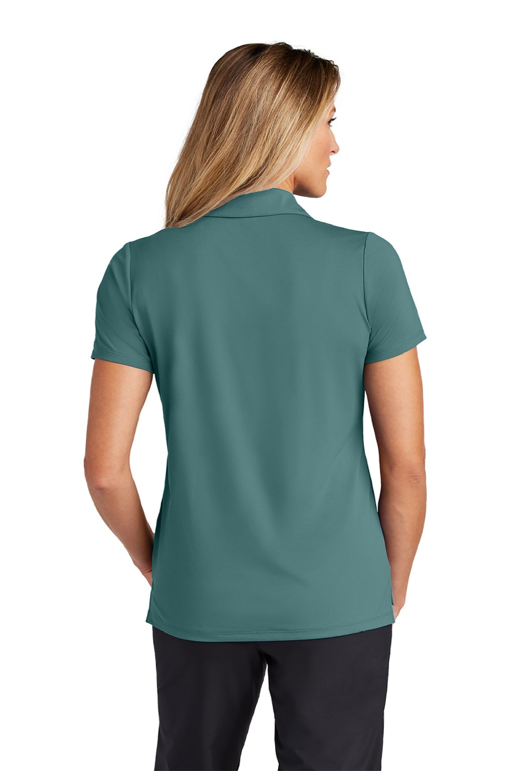 Ogio LOG170 Womens Regain Moisture Wicking Short Sleeve Polo Shirt Arctic Mist Model Back