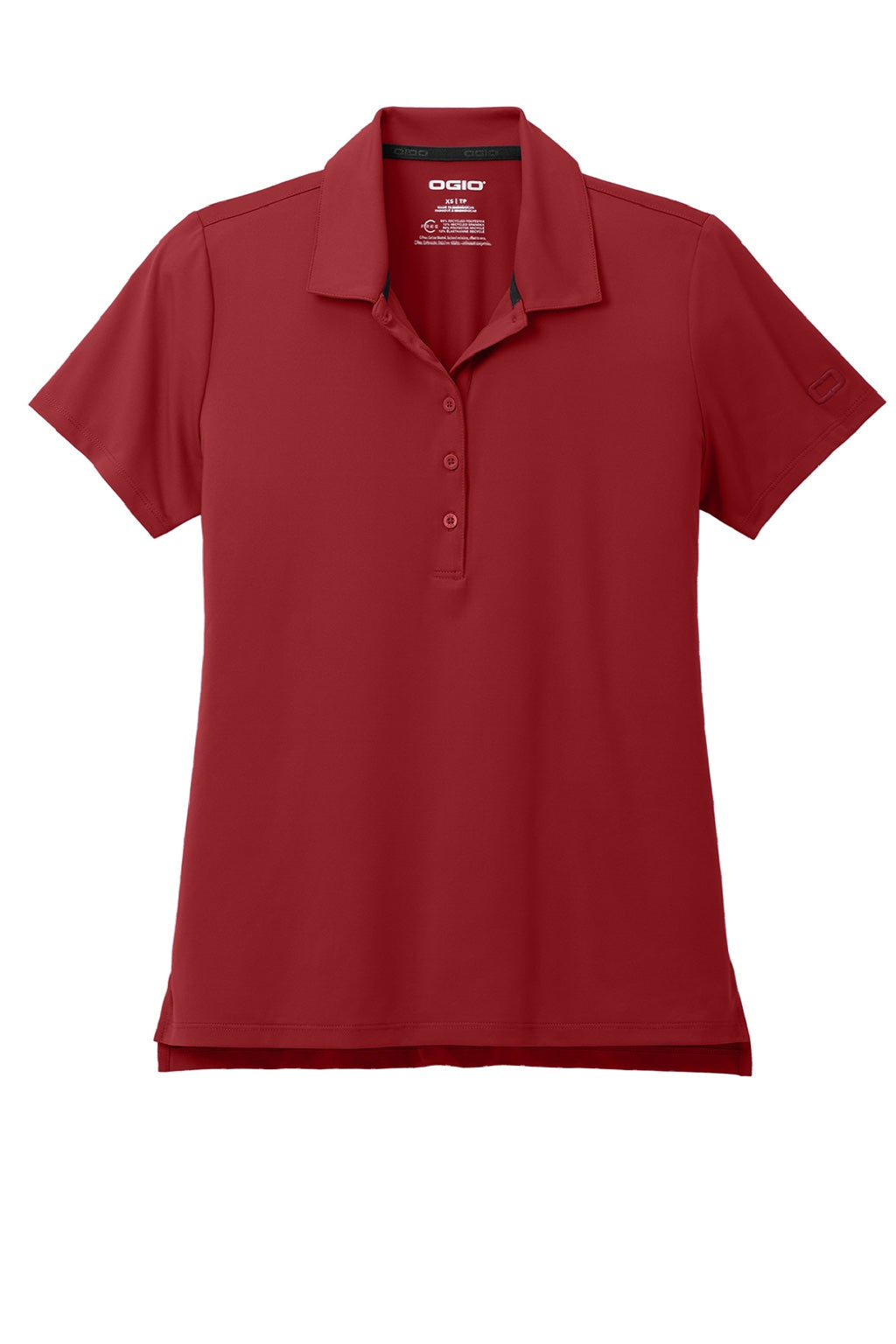 Ogio LOG170 Womens Regain Moisture Wicking Short Sleeve Polo Shirt Signal Red Flat Front