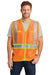 CornerStone CSV407 Mens ANSI 107 Class 2 Safety Full Zip Vest Safety Orange Model Front