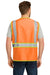 CornerStone CSV407 Mens ANSI 107 Class 2 Safety Full Zip Vest Safety Orange Model Back