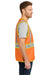 CornerStone CSV407 Mens ANSI 107 Class 2 Safety Full Zip Vest Safety Orange Model Side