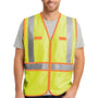 CornerStone Mens ANSI 107 Class 2 Safety Full Zip Vest - Safety Yellow