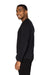 Threadfast Apparel 382LS Mens Impact Long Sleeve Crewneck T-Shirt Black Model Side