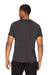 Threadfast Apparel 382R Mens Impact Short Sleeve Crewneck T-Shirt Heather Black Model Back
