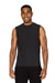 Threadfast Apparel 382T Mens Impact Tank Top Heather Black Model Front