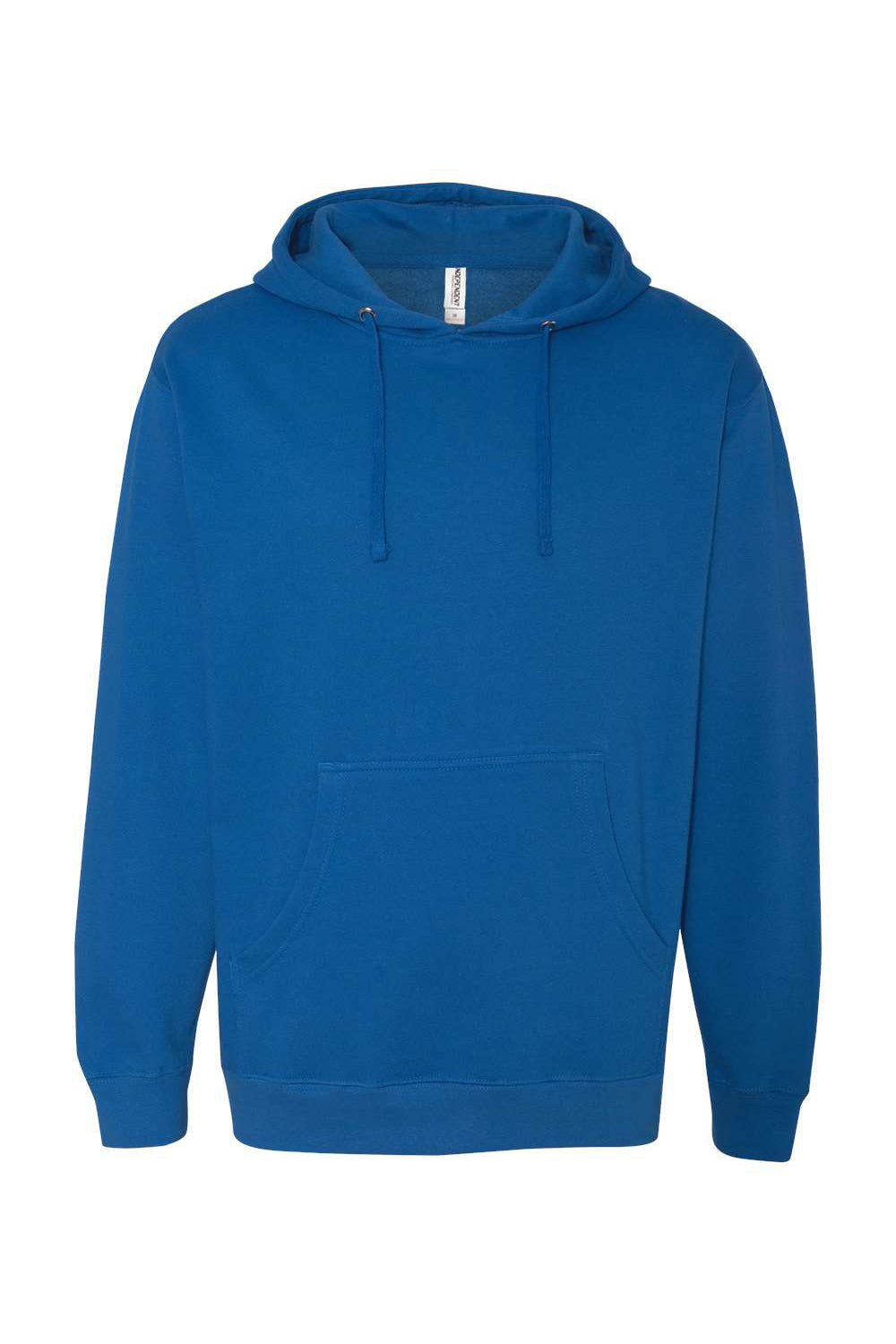Independent Trading Company SS4500 Mens Hooded Sweatshirt Hoodie w/ Pouch Pocket Royal Blue Flat Front