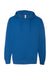 Independent Trading Company SS4500 Mens Hooded Sweatshirt Hoodie w/ Pouch Pocket Royal Blue Flat Front