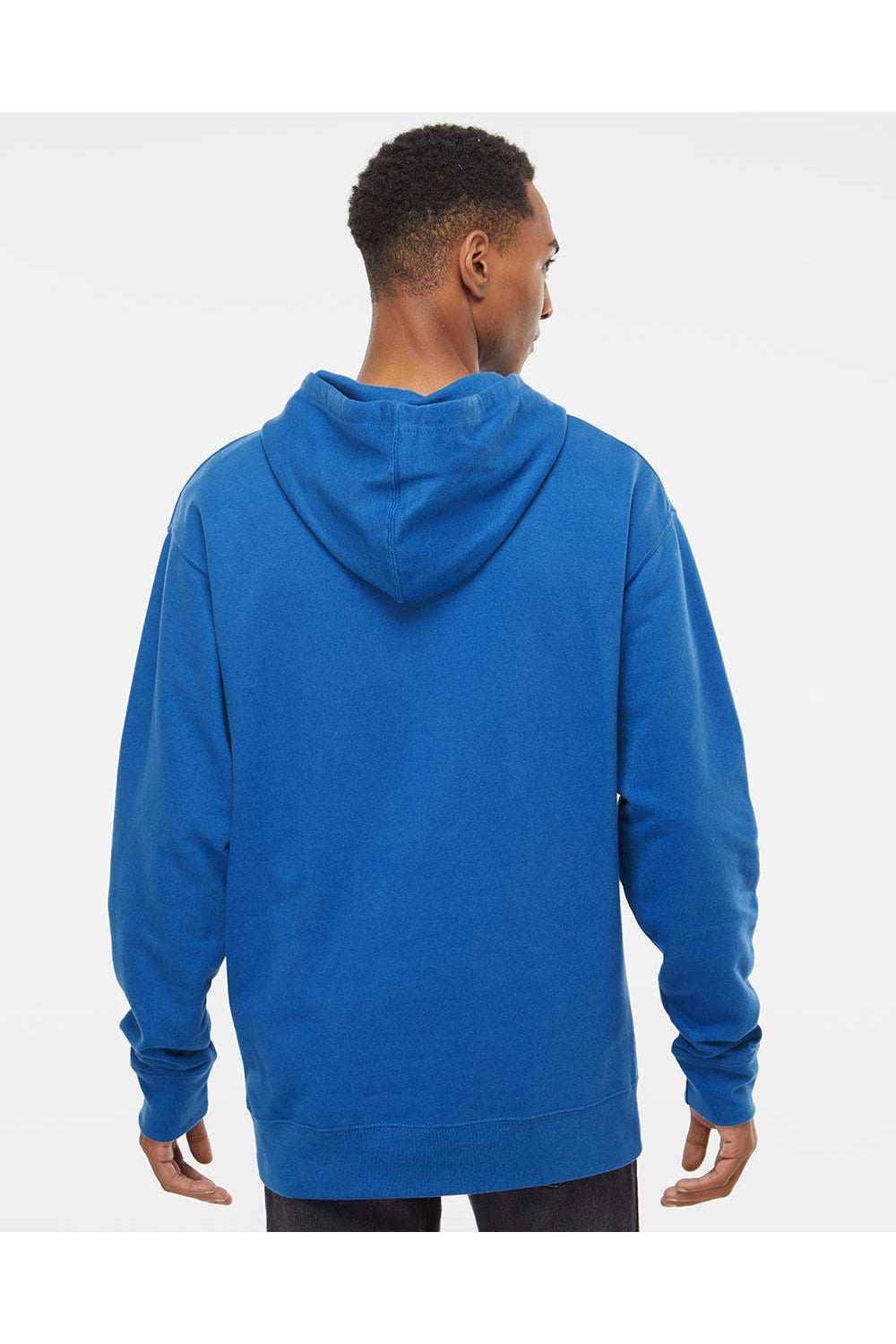 Independent Trading Co. SS4500 Mens Hooded Sweatshirt Hoodie Royal Blue Model Back