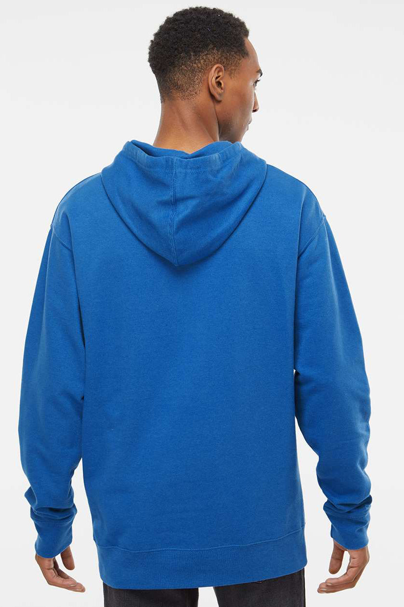 Independent Trading Company SS4500 Mens Hooded Sweatshirt Hoodie w/ Pouch Pocket Royal Blue Model Back