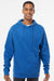 Independent Trading Company SS4500 Mens Hooded Sweatshirt Hoodie w/ Pouch Pocket Royal Blue Model Front